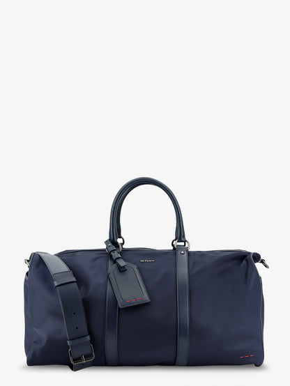 Nylon travel bag with leather inserts thumbnail