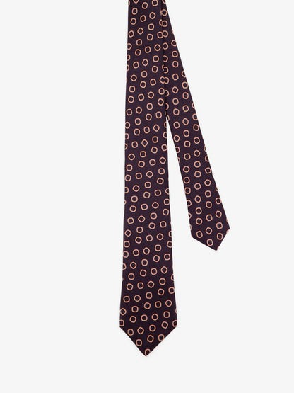 Silk tie with micro-pattern thumbnail