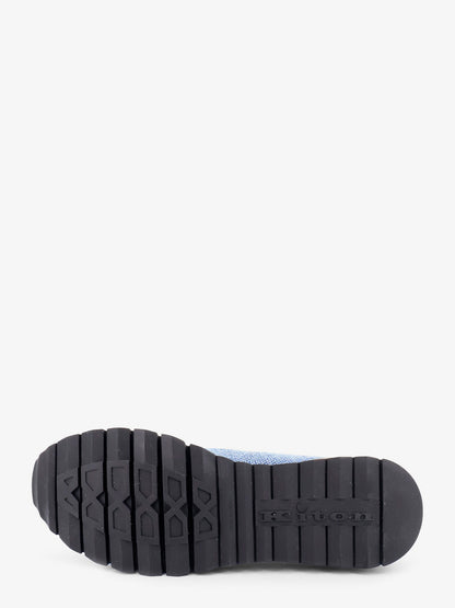 Sneakers in tessuto a maglia con logo ricamato thumbnail