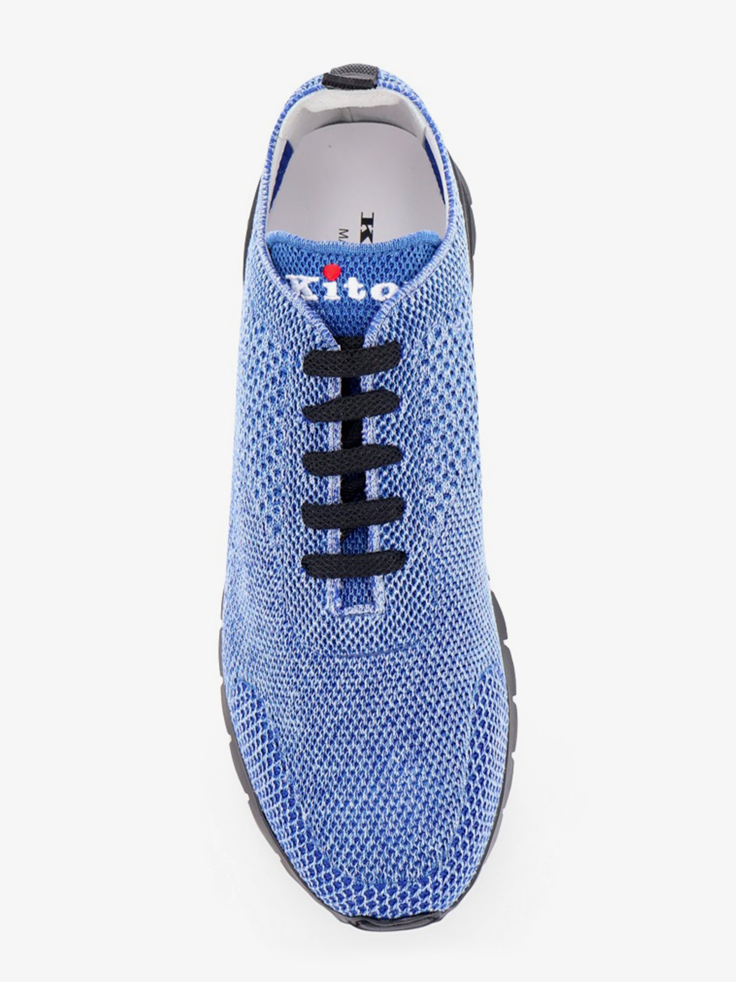 Sneakers in tessuto a maglia con logo ricamato