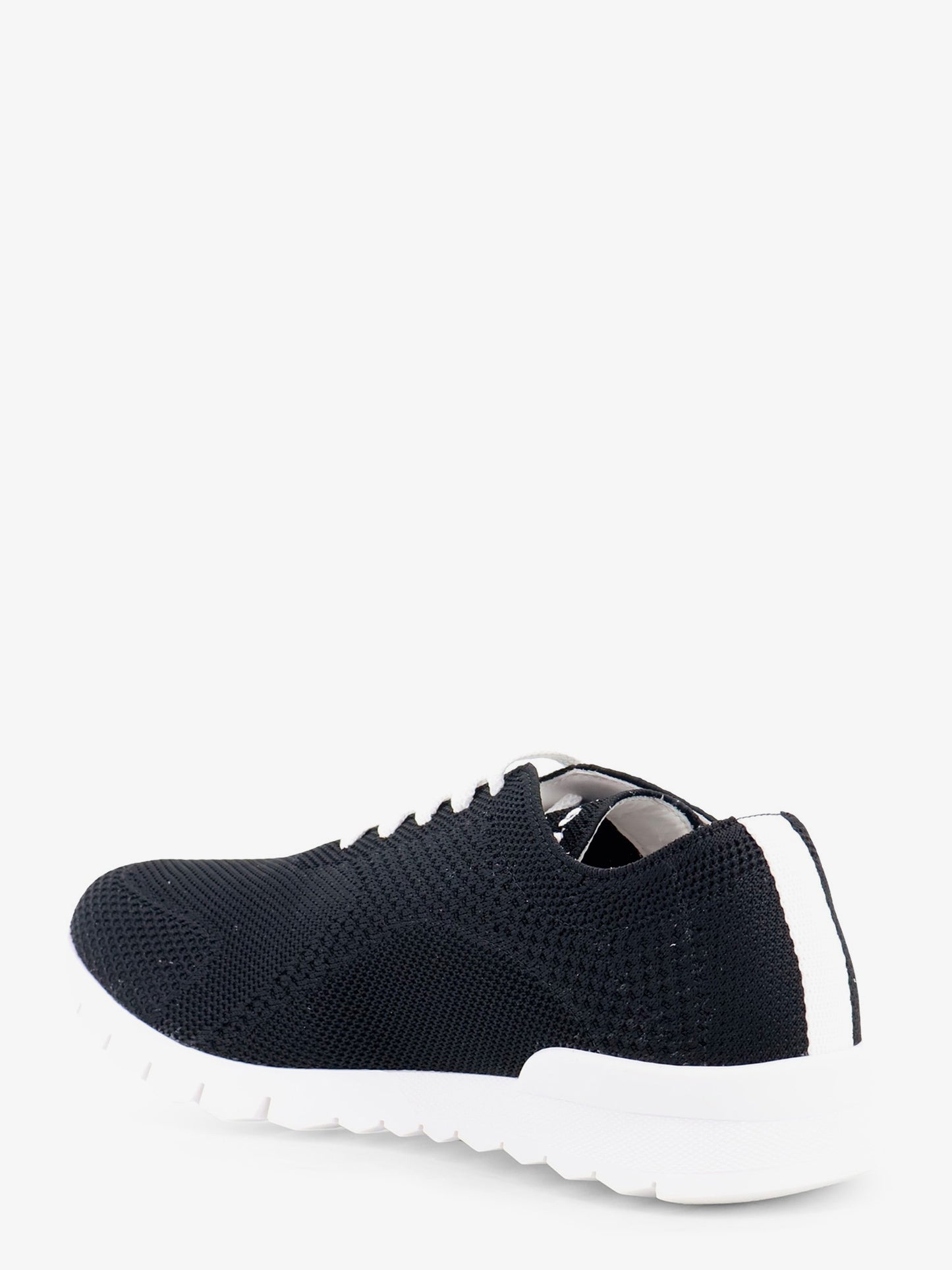 Knitted fabric sneakers with embroidered logo