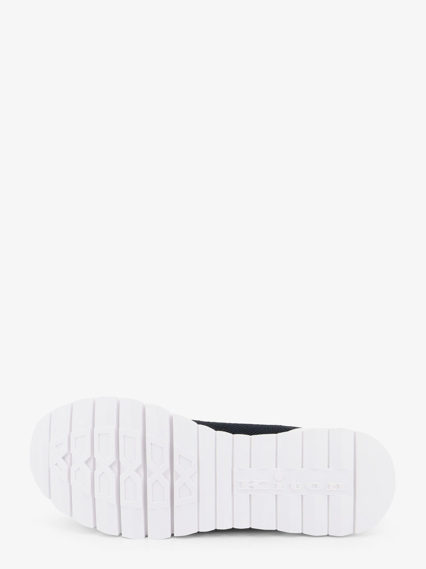Knitted fabric sneakers with embroidered logo