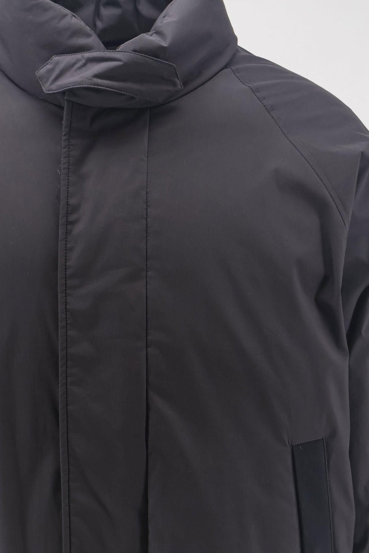 Padded cotton and nylon jacket