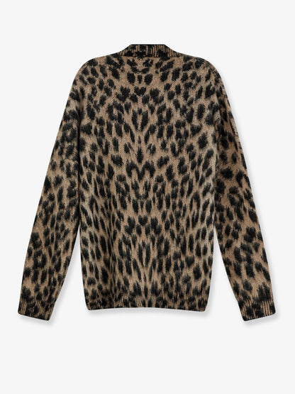 Leopard print knit cardigan thumbnail