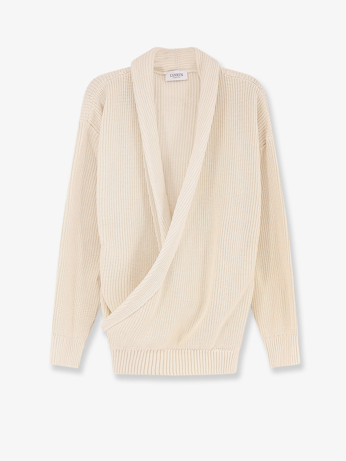 Maglia in cotone con scollatura incrociata
