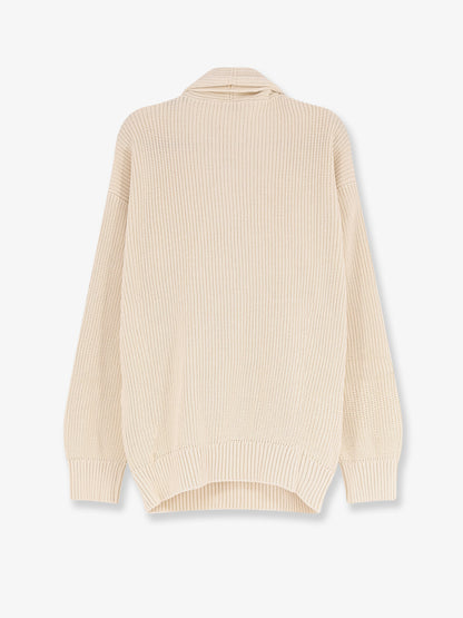 Maglia in cotone con scollatura incrociata thumbnail