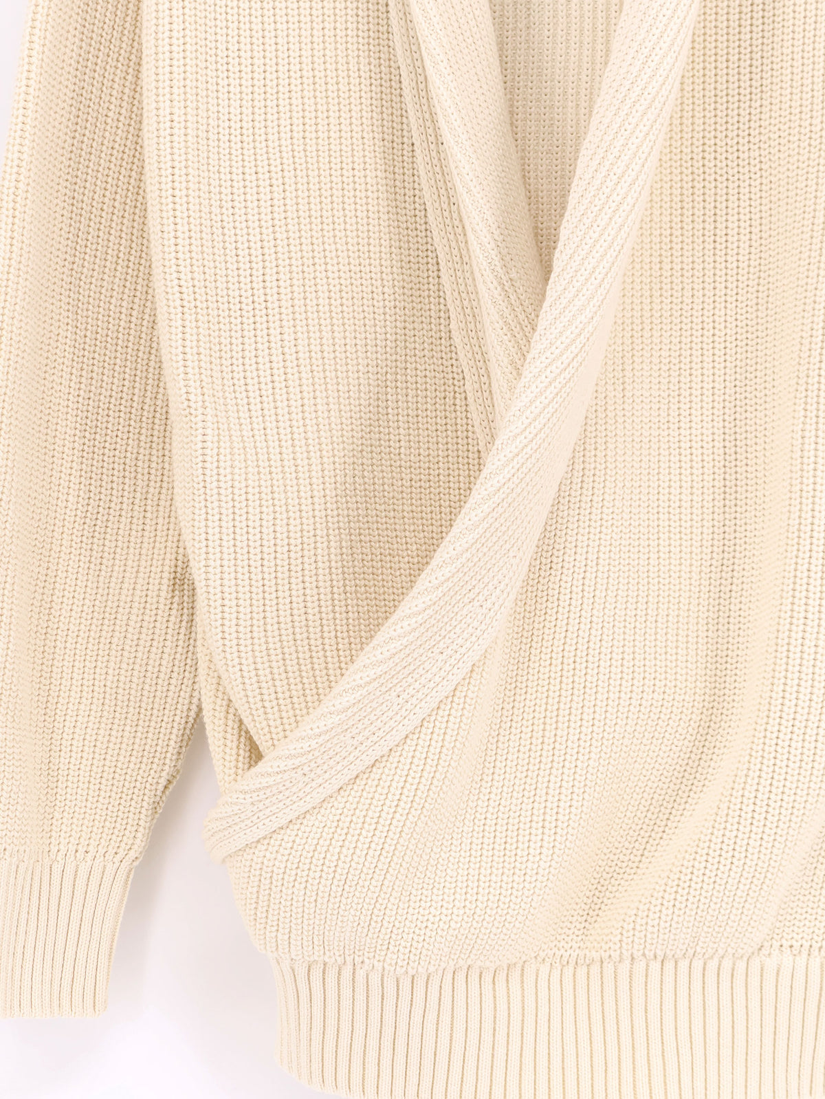 Maglia in cotone con scollatura incrociata