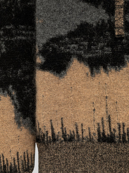 Mohair jacquard hoodie thumbnail