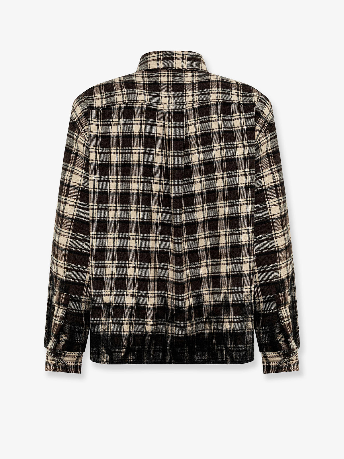 Cotton blend shirt with check pattern