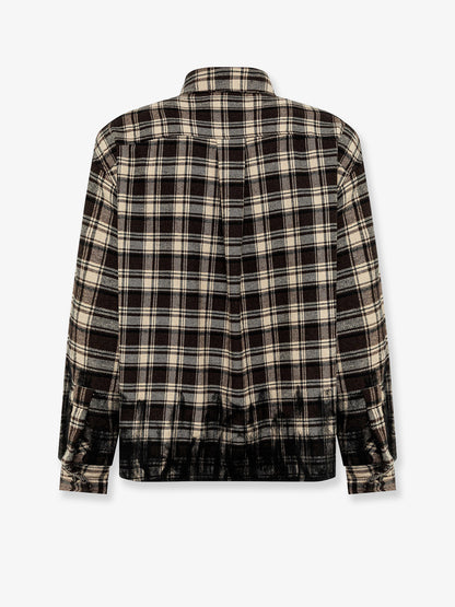 Cotton blend shirt with check pattern thumbnail