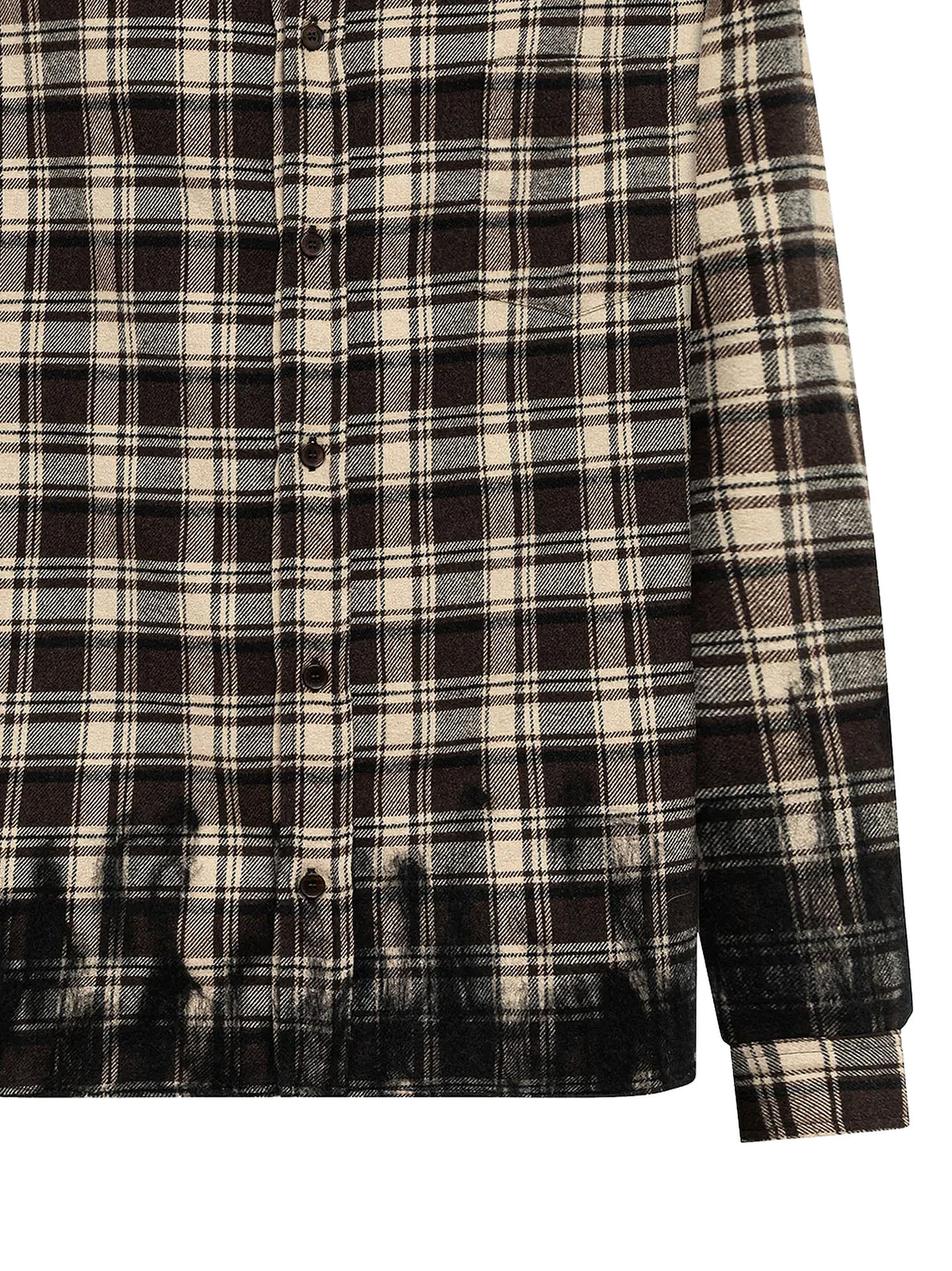 Cotton blend shirt with check pattern