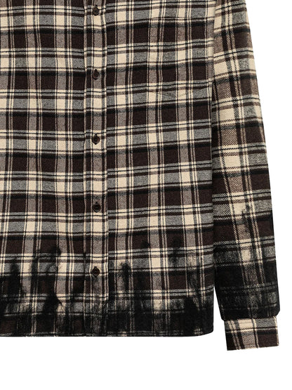 Cotton blend shirt with check pattern thumbnail