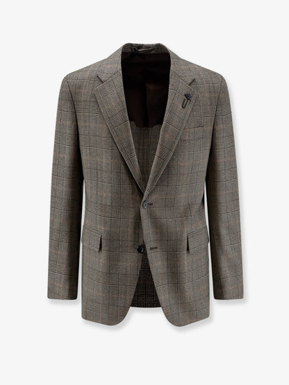 Prince of Wales wool blazer thumbnail
