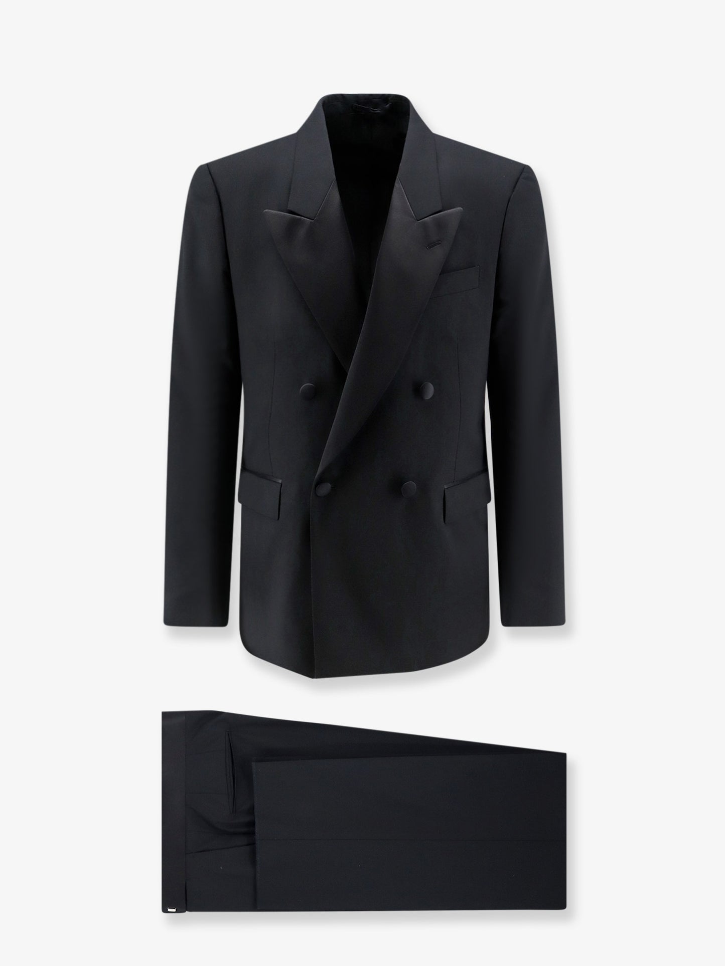 Double-breasted virgin wool tuxedo