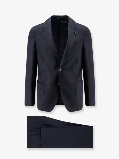 Virgin wool suit with pinstripe pattern thumbnail