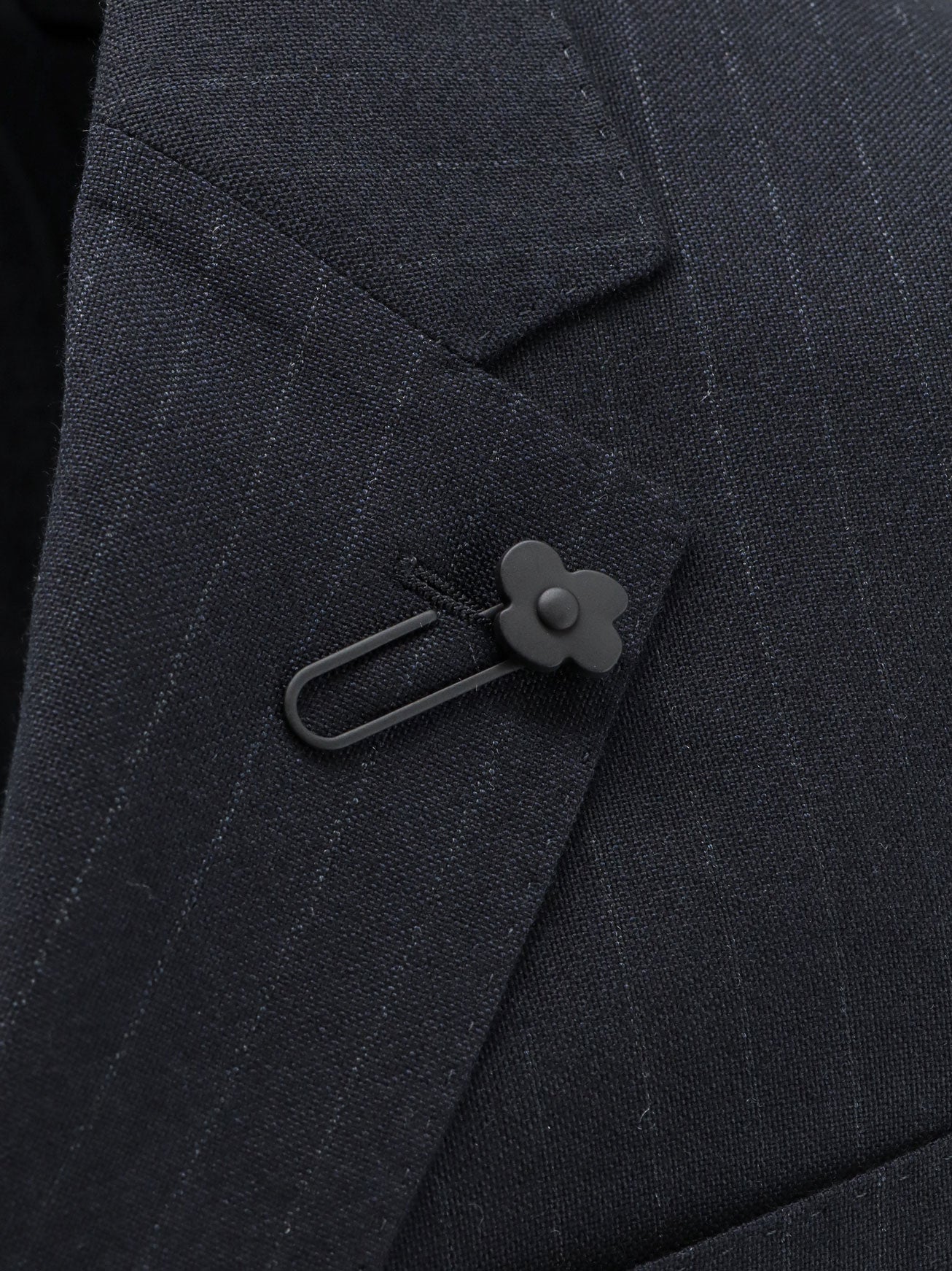 Virgin wool suit with pinstripe pattern