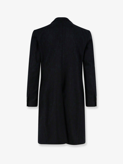 Double-breasted herringbone coat thumbnail