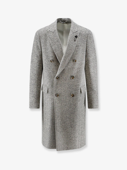 Double-breastted virgin wool coat thumbnail