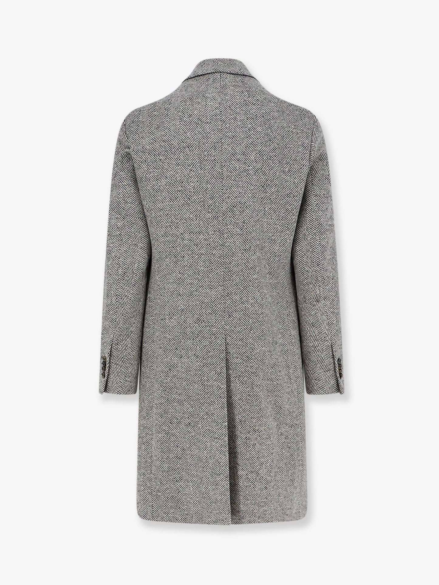 Double-breastted virgin wool coat