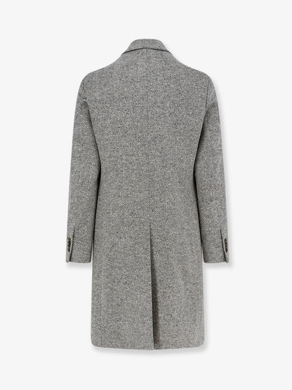 Double-breastted virgin wool coat thumbnail
