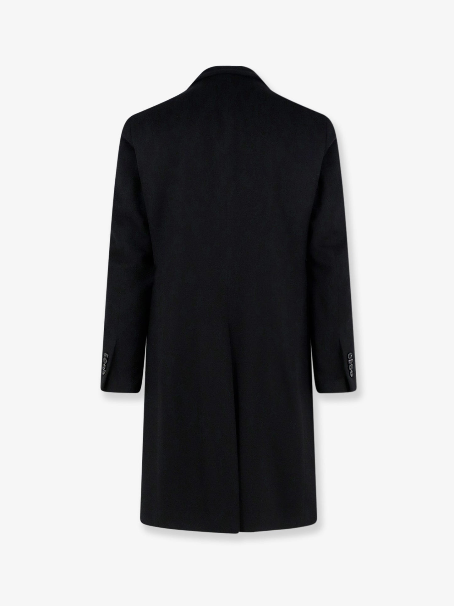 Single-breasted coat with iconic brooch