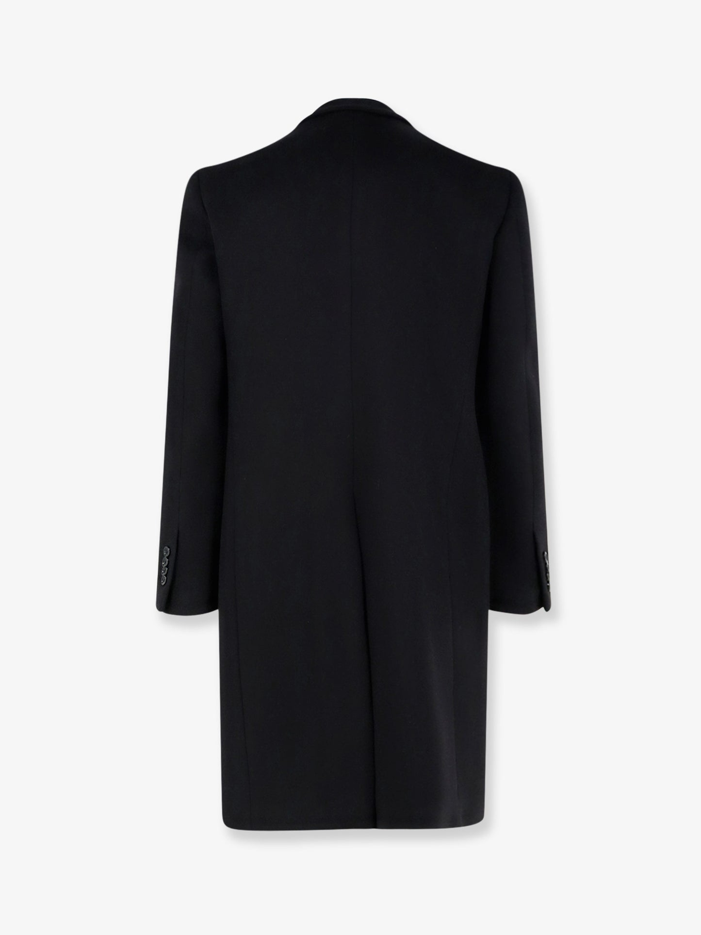 Single-breasted coat with iconic brooch