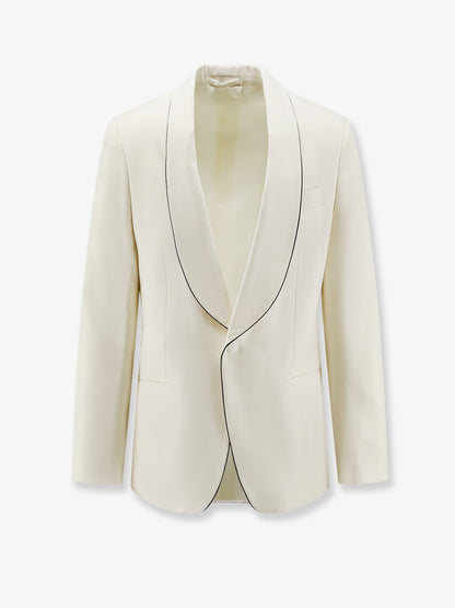 Wool blend blazer with contrasting profiles thumbnail