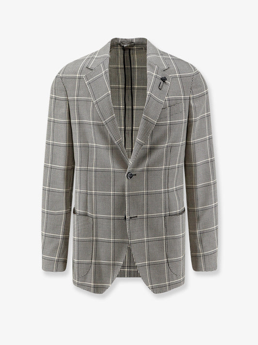 Wool and cotton blend blazer