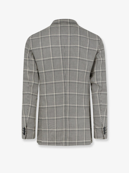 Wool and cotton blend blazer thumbnail