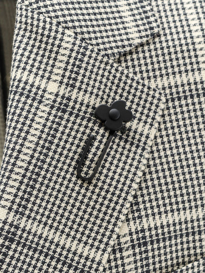 Wool and cotton blend blazer thumbnail