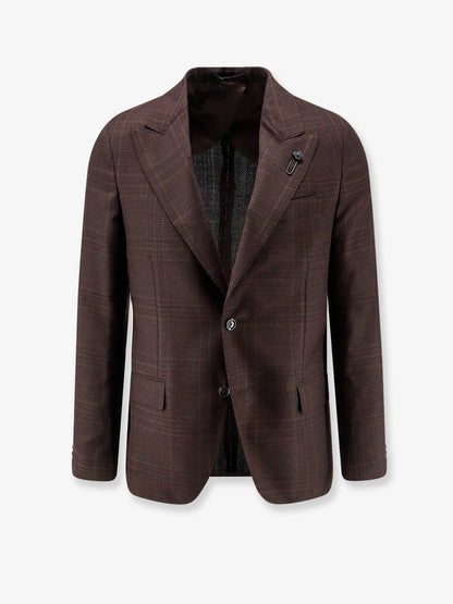 Wool blazer with Prince of Wales motif thumbnail