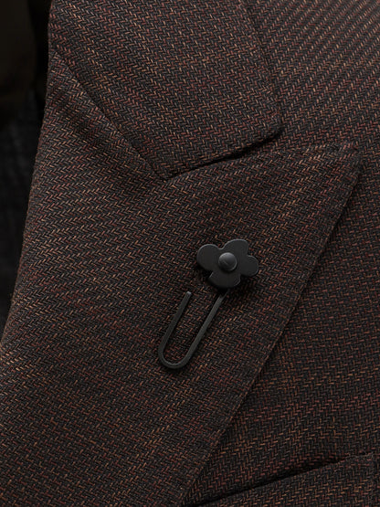 Wool blazer with Prince of Wales motif thumbnail