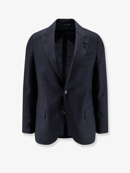 Prince of Wales wool blazer thumbnail