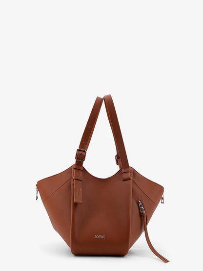 Hammock Flip leather handbag with front lettering logo thumbnail