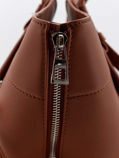 Hammock Flip leather handbag with front lettering logo thumbnail