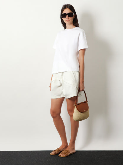 Paula's Ibiza Raffia and Leather Pescador crossbody bag thumbnail
