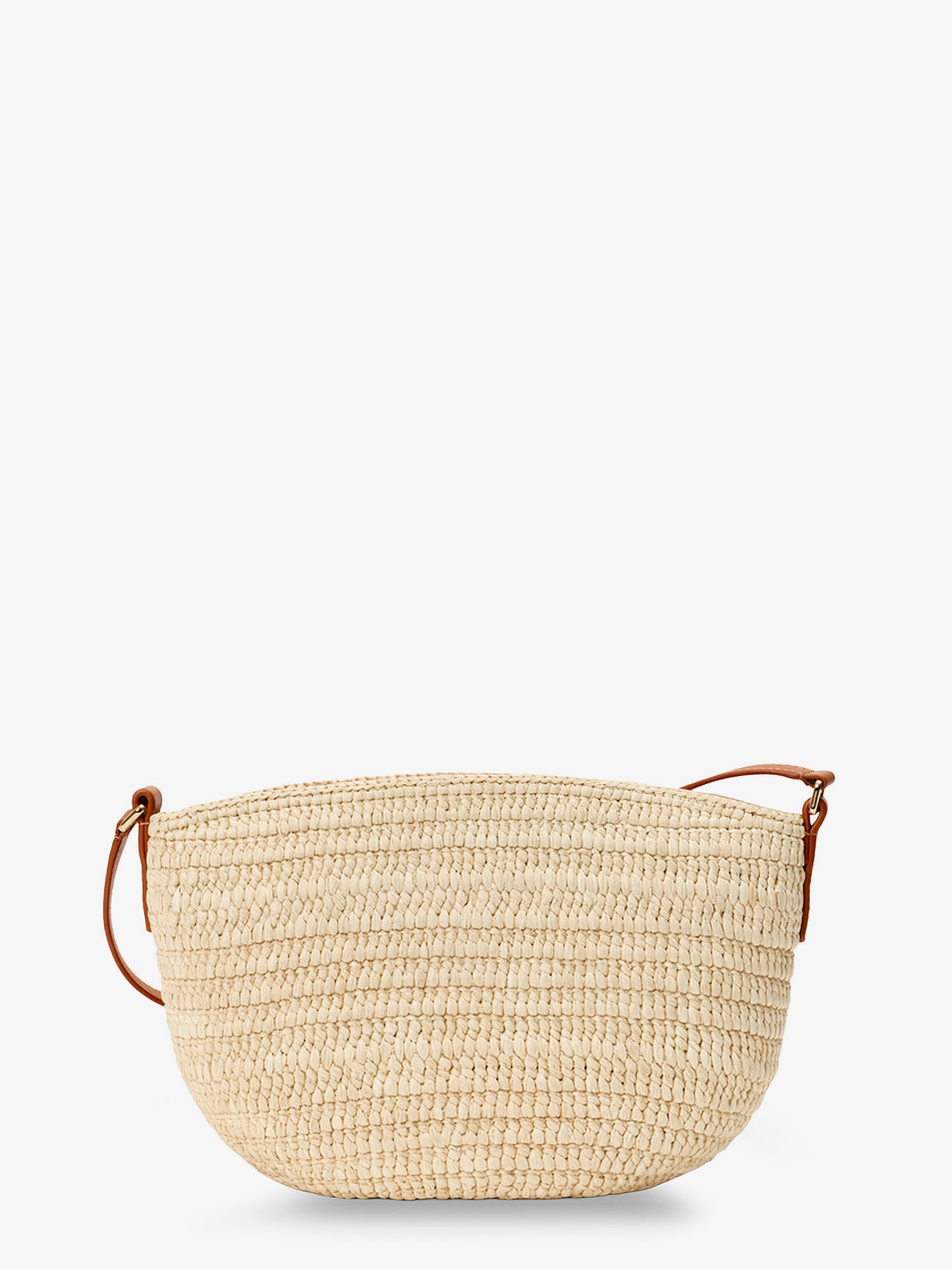 Paula's Ibiza -Eclipse raffia and leather crossbody bag