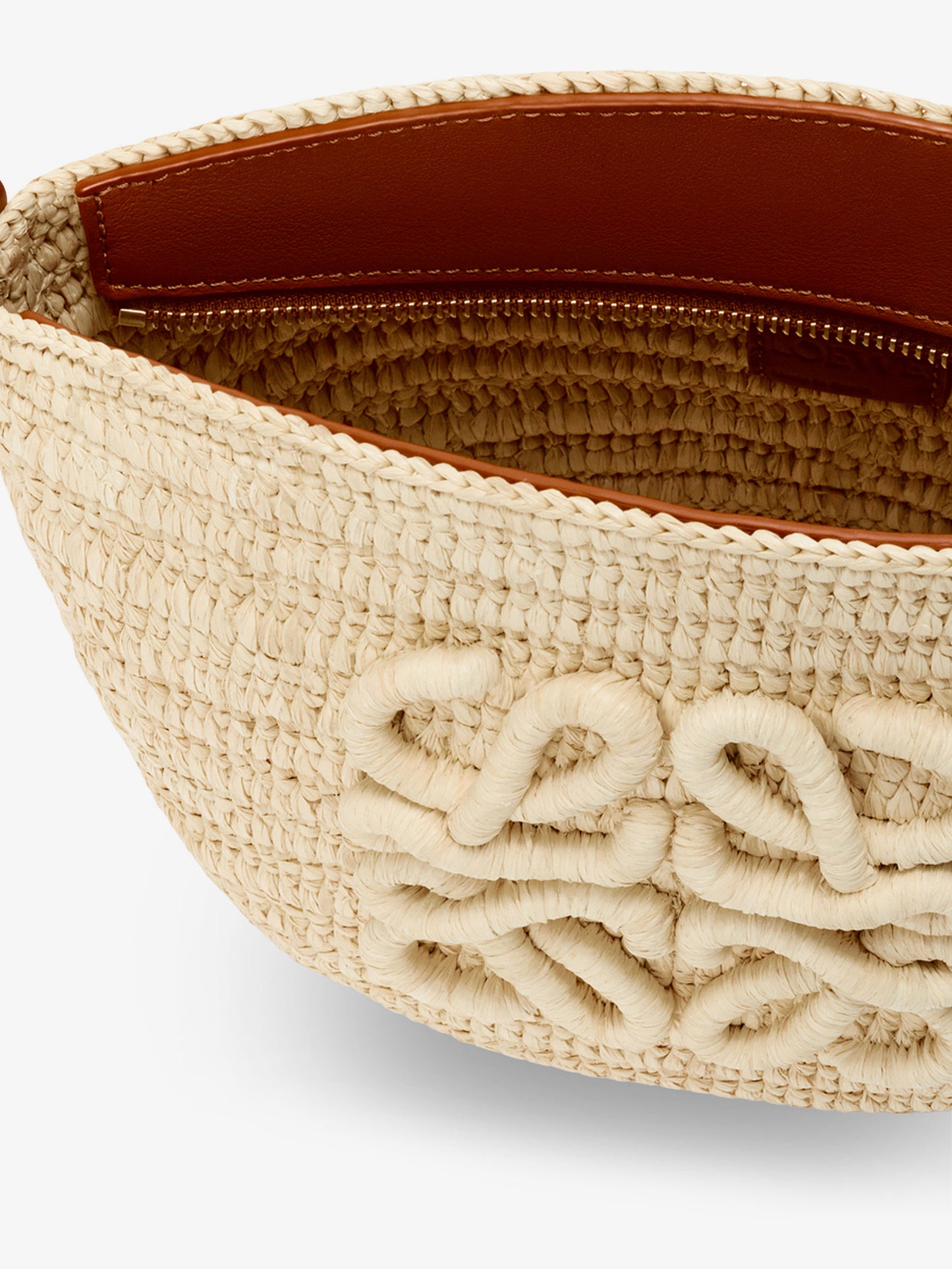 Paula's Ibiza -Eclipse raffia and leather crossbody bag