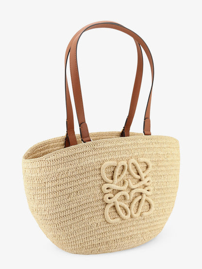 Paula's Ibiza -Eclipse Raffia and Leather handbag with 3D Anagram logo thumbnail