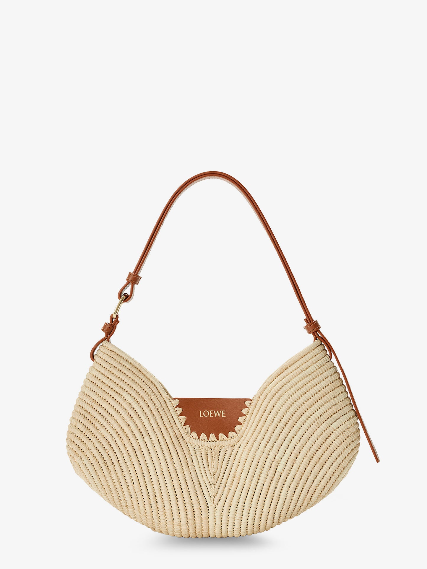 Paula's Ibiza-Swing leather and raffia shoulder bag