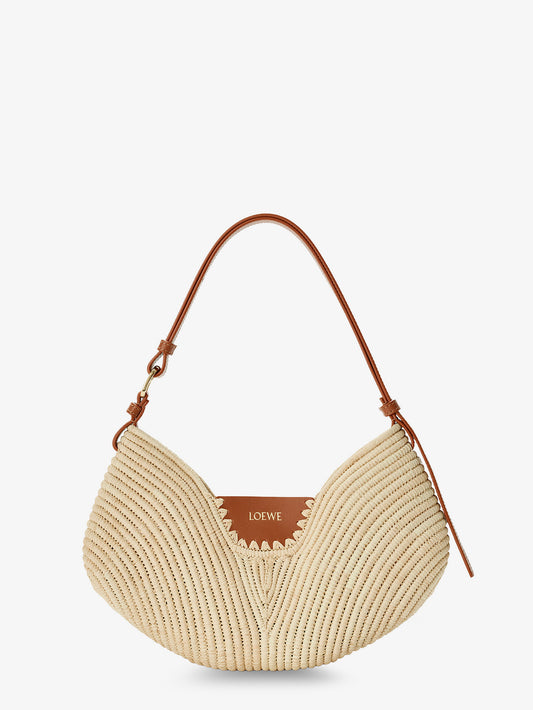Paula's Ibiza-Swing leather and raffia shoulder bag