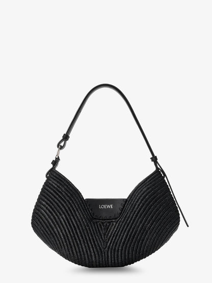 Paula's Ibiza-Swing raffia and leather shoulder bag thumbnail