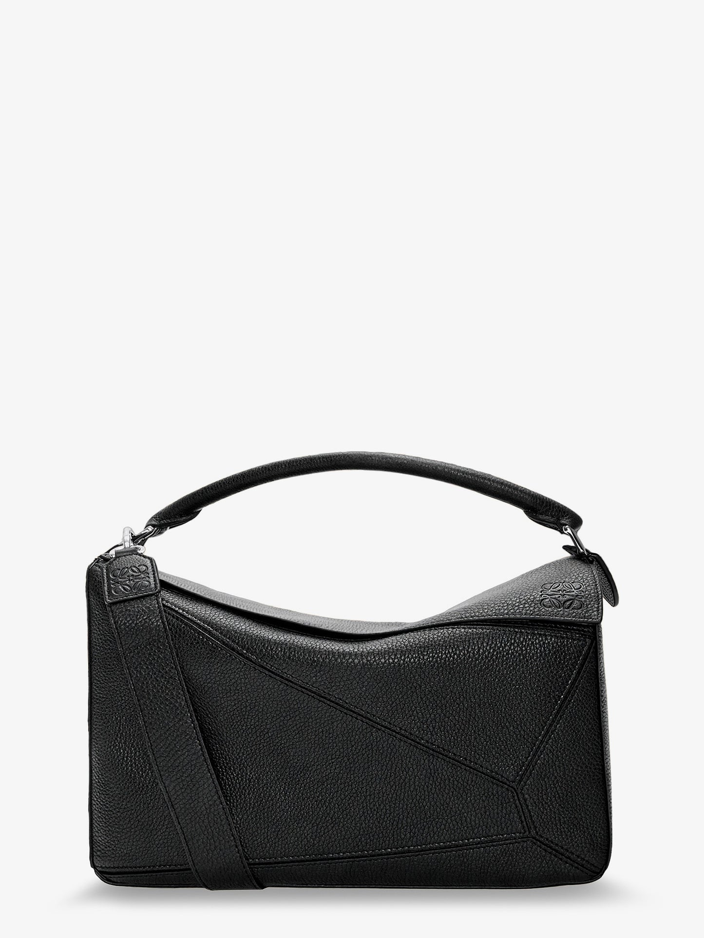 Borsa a mano Puzzle Large in pelle martellata