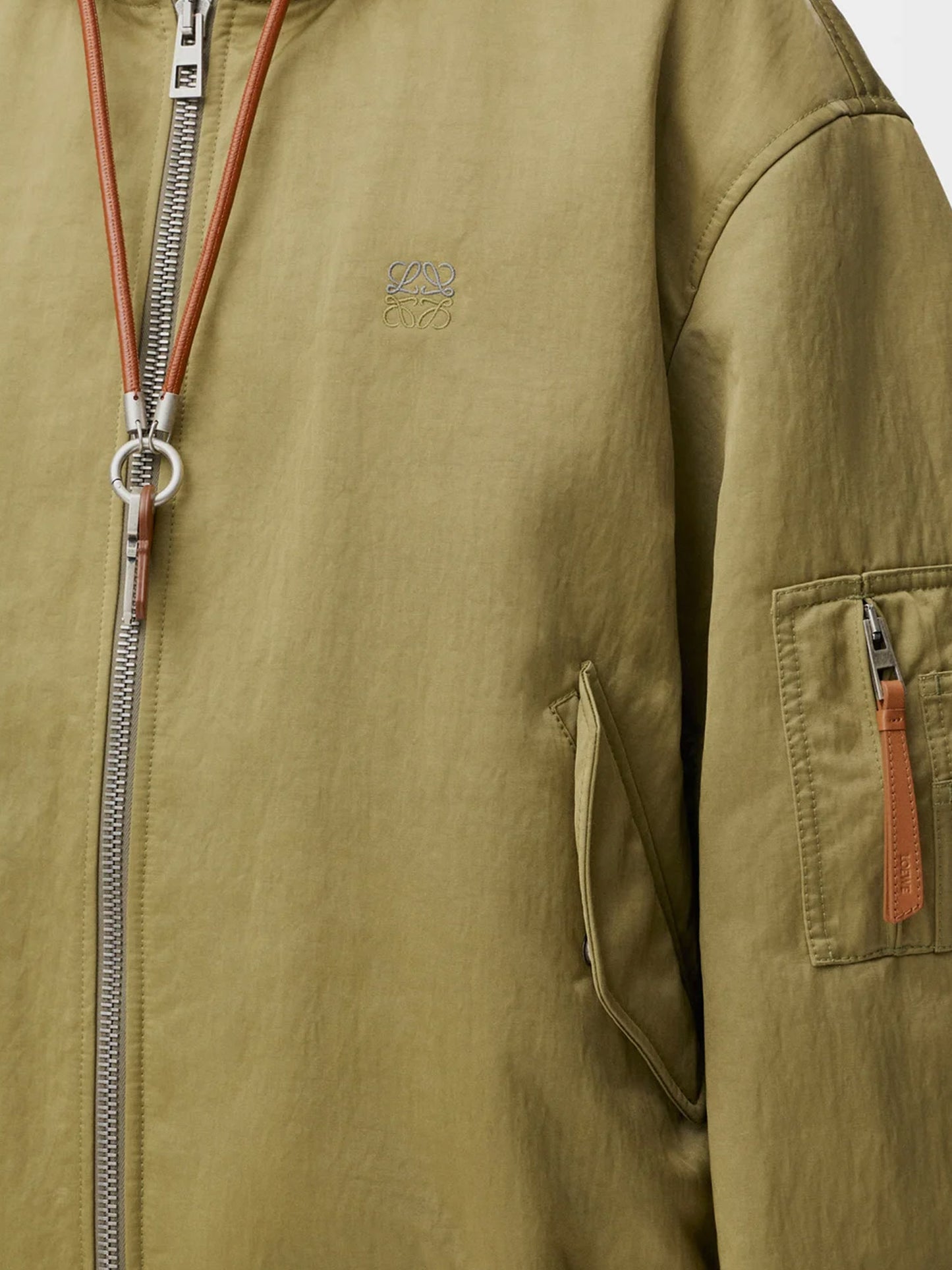 Technical fabric bomber with hood
