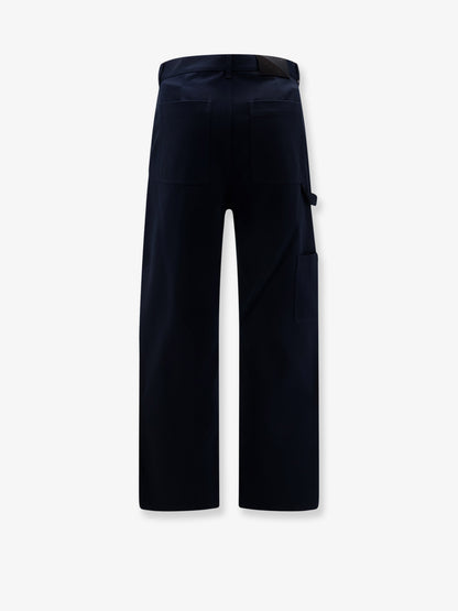 Denim trousers with contrasting embroidered logo thumbnail