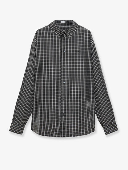 Technical cotton shirt with all-over check pattern thumbnail