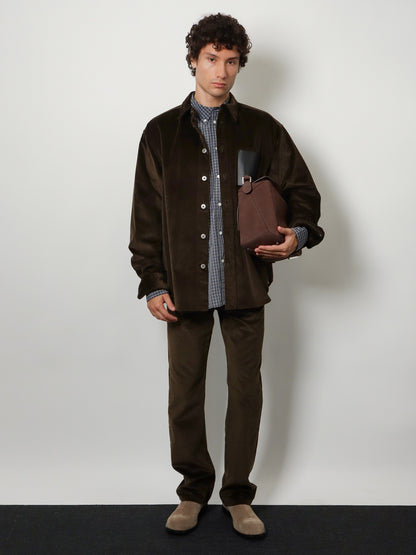 Technical cotton shirt with all-over check pattern thumbnail