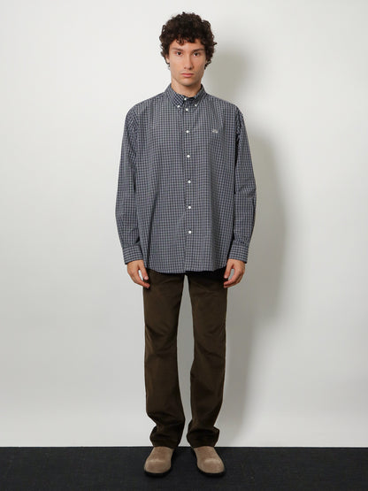 Technical cotton shirt with all-over check pattern thumbnail
