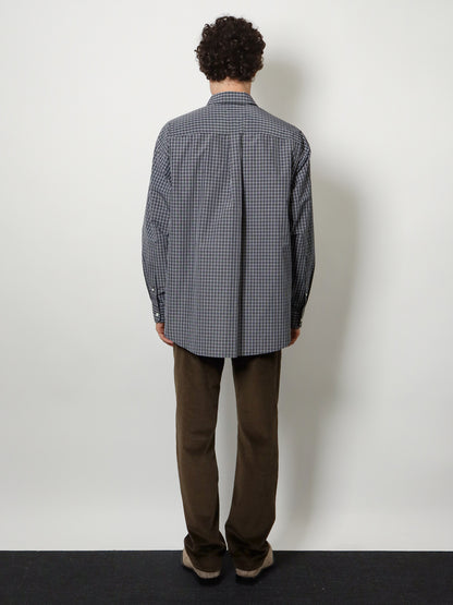 Technical cotton shirt with all-over check pattern thumbnail