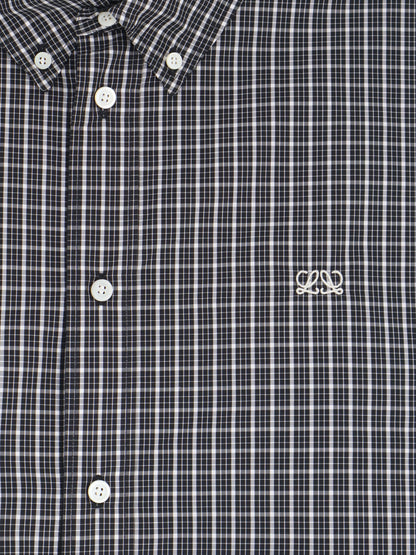 Technical cotton shirt with all-over check pattern thumbnail